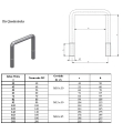 Bild 3 von Quadratrohrbügel verzinkt mit M-Gewinde  / (Lichteweite) 102 mm