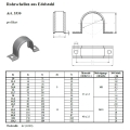 Bild 2 von Rohrschelle zweilaschig Edelstahl V2A Typ 3530 profiliert